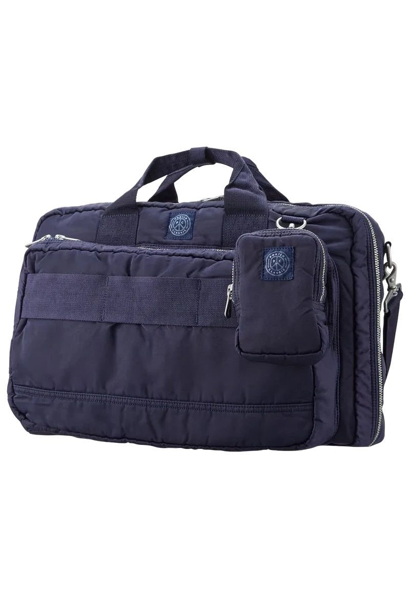 PORTER CLASSIC - SUPER NYLON 3 WAY BRIEFCASE M - BLUE