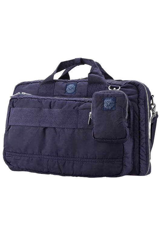 PORTER CLASSIC - SUPER NYLON 3 WAY BRIEFCASE M - BLUE