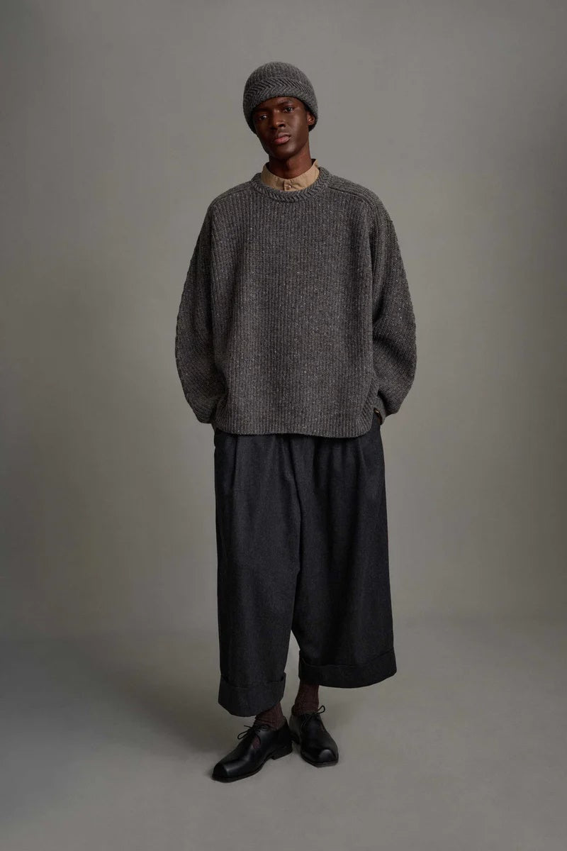 toogood - THE BAKER TROUSER WOOL CASH FLANNEL - CHARCOAL