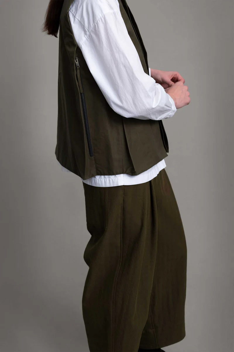toogood - THE GHILLIE VEST WAX COTTON - HEATH