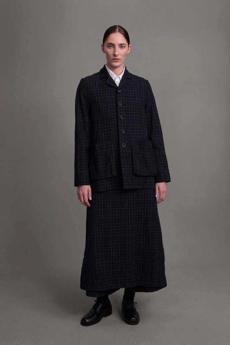 toogood - THE PRINTER CULOTE CRUMPLED CHECK - INK