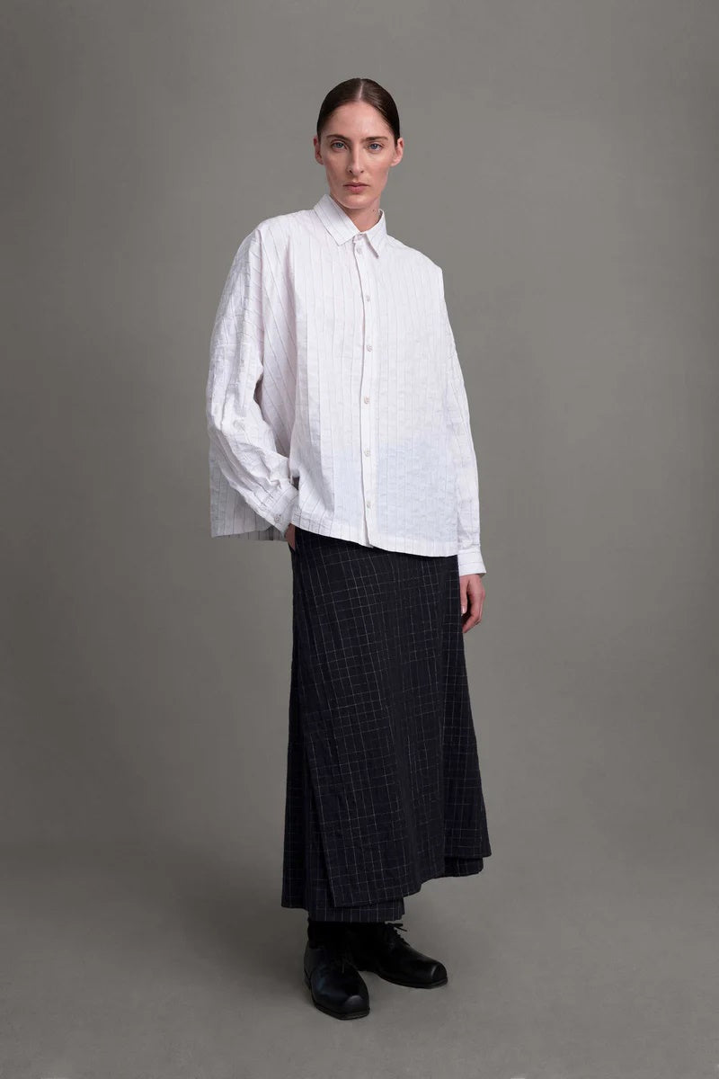 toogood - THE PRINTER CULOTE CRUMPLED CHECK - INK