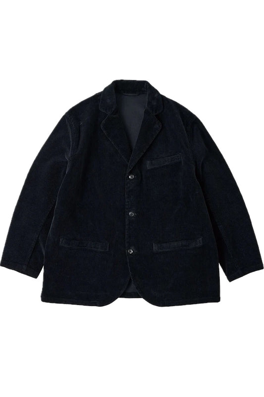 PORTER CLASSIC - CORDUROY CLEMENCEAU JACKET WATCH CHAIN ITEM - BLACK