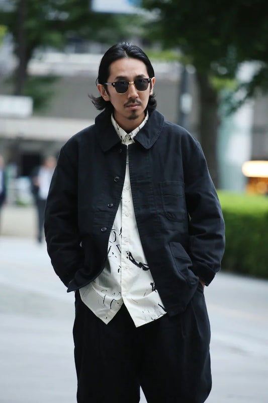 PORTER CLASSIC - ROLL UP HAWAIIAN OUTDOOR SHIRT - BEIGE