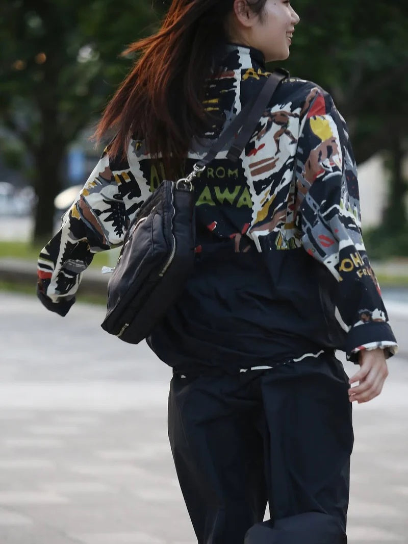 PORTER CLASSIC - SUPER NYLON SIMPLE SHOULDER BAG - BLACK