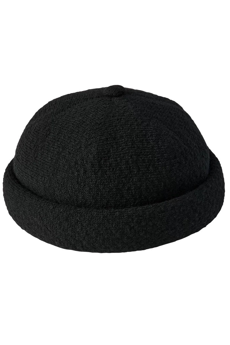 PORTER CLASSIC - TWEED KNIT FISHERMAN’S CAP - BLACK