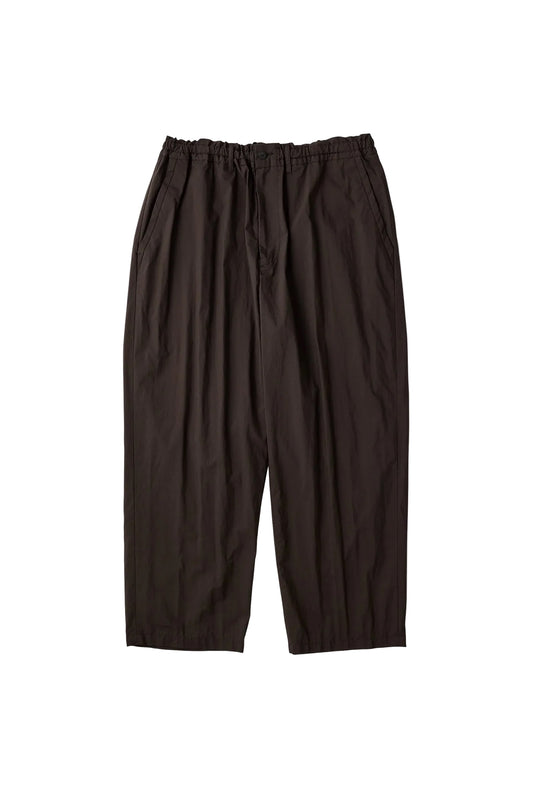 PORTER CLASSIC - POPLIN EASY PANTS - BROWN