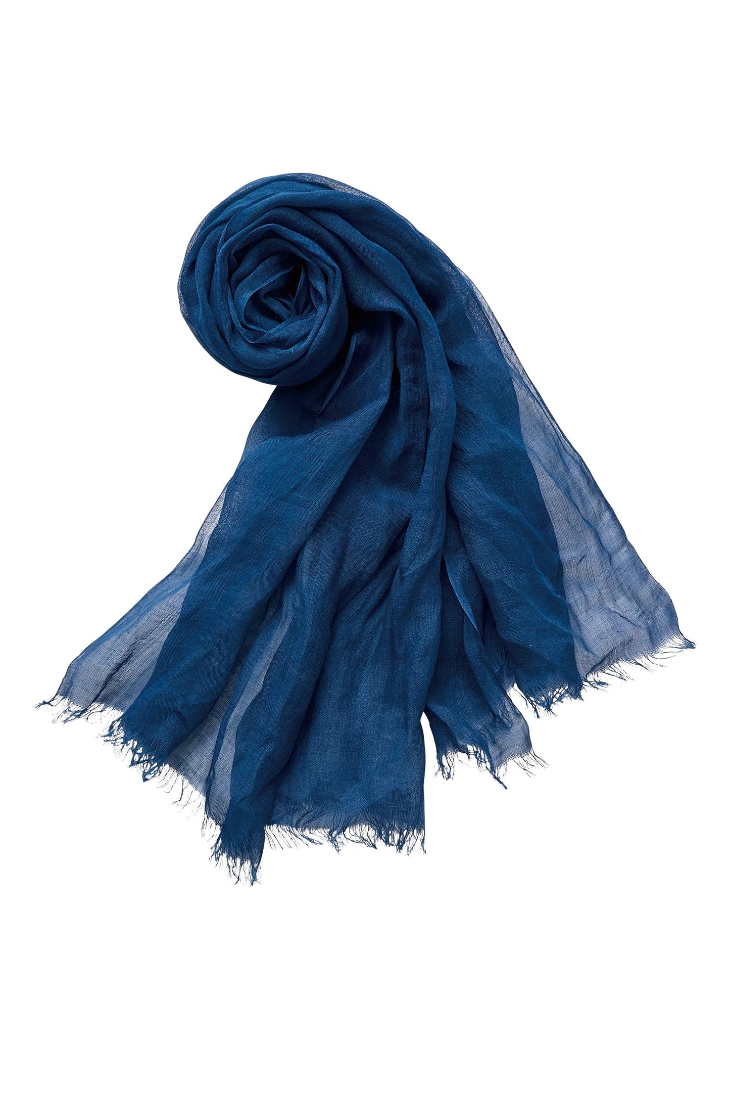 PORTER CLASSIC - INDIGO RAMIE STOLE - BLUE