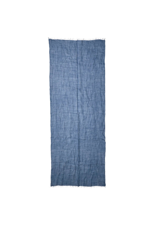 PORTER CLASSIC - INDIGO RAMIE STOLE - BLUE