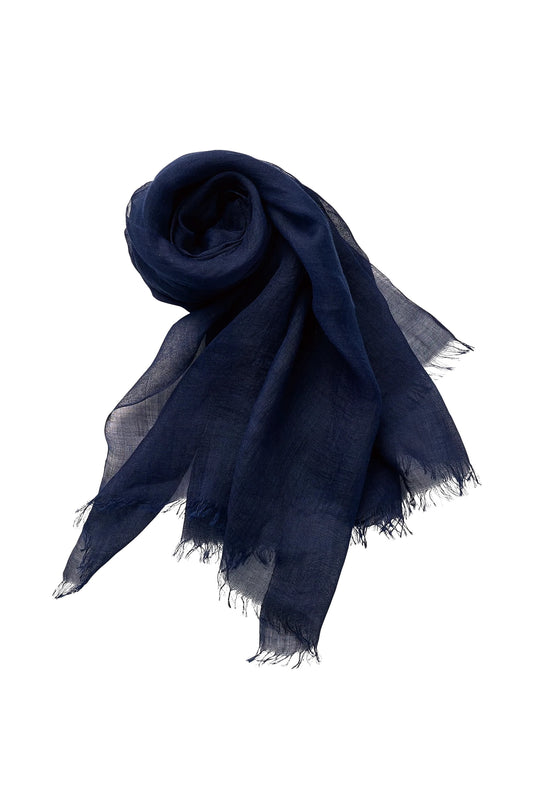 PORTER CLASSIC - INDIGO RAMIE STOLE - NAVY