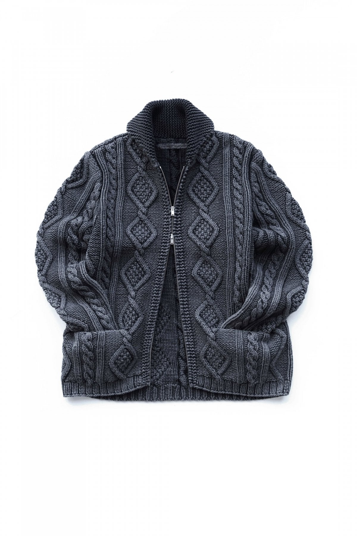 OLD JOE - FADED COWICHAN SWEATER - FADE BLACK