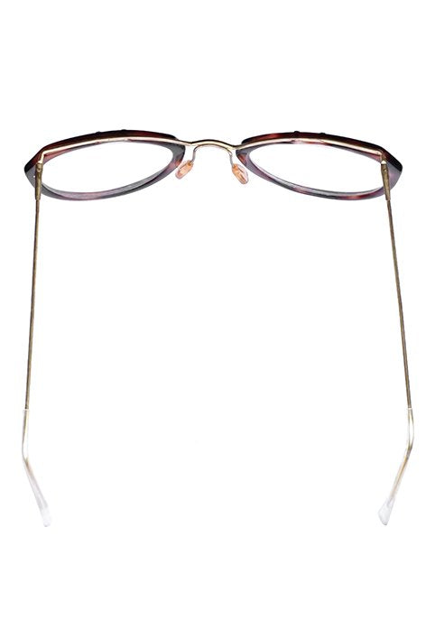 1960s FRANCE VINTAGE EYEWEAR -AMOR STYLE DEMI AMBER - OPT-076