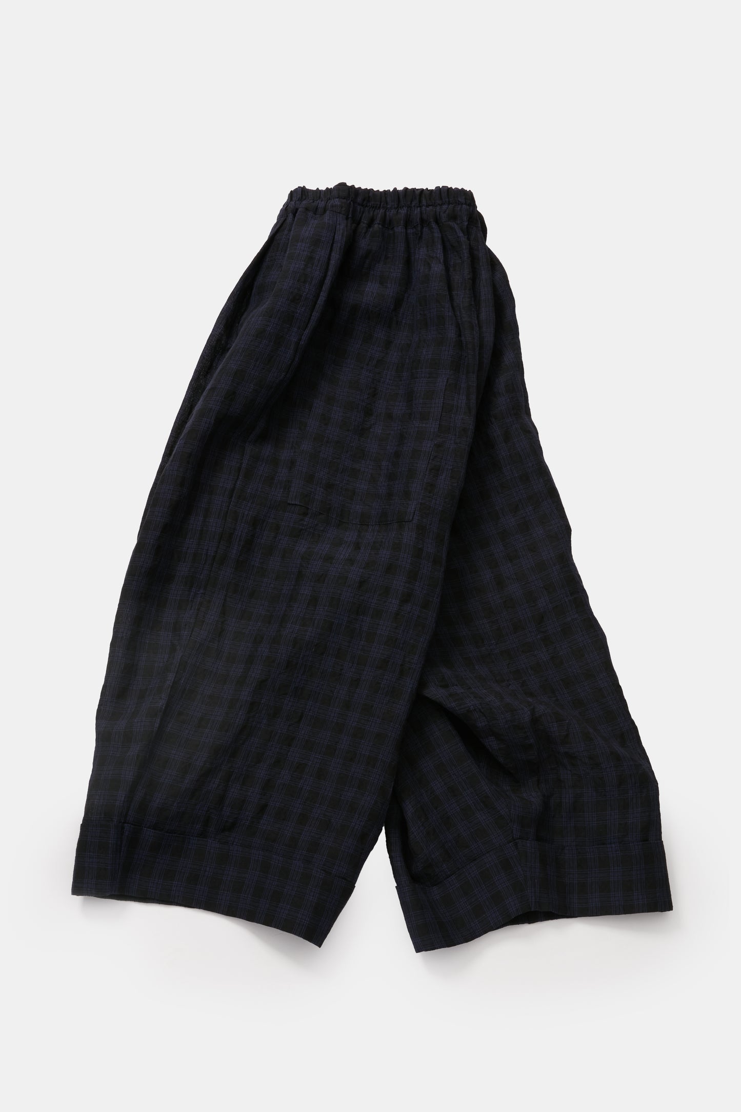 toogood - THE BAKER TROUSER LINEN CHECK - MIDNIGHT