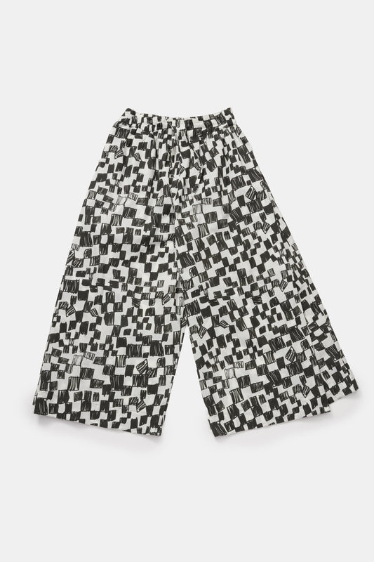 toogood - THE BOXER TROUSER CHEQUERBOARD LAWN - FLINT FELT TIP