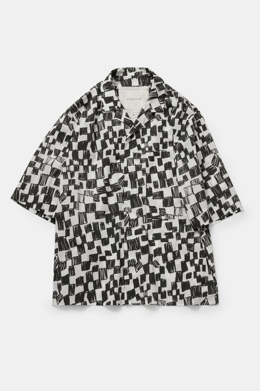 toogood - THE LANDSCAPER SHIRT CHEQUERBOARD LAWN - FLINT FELT TIP