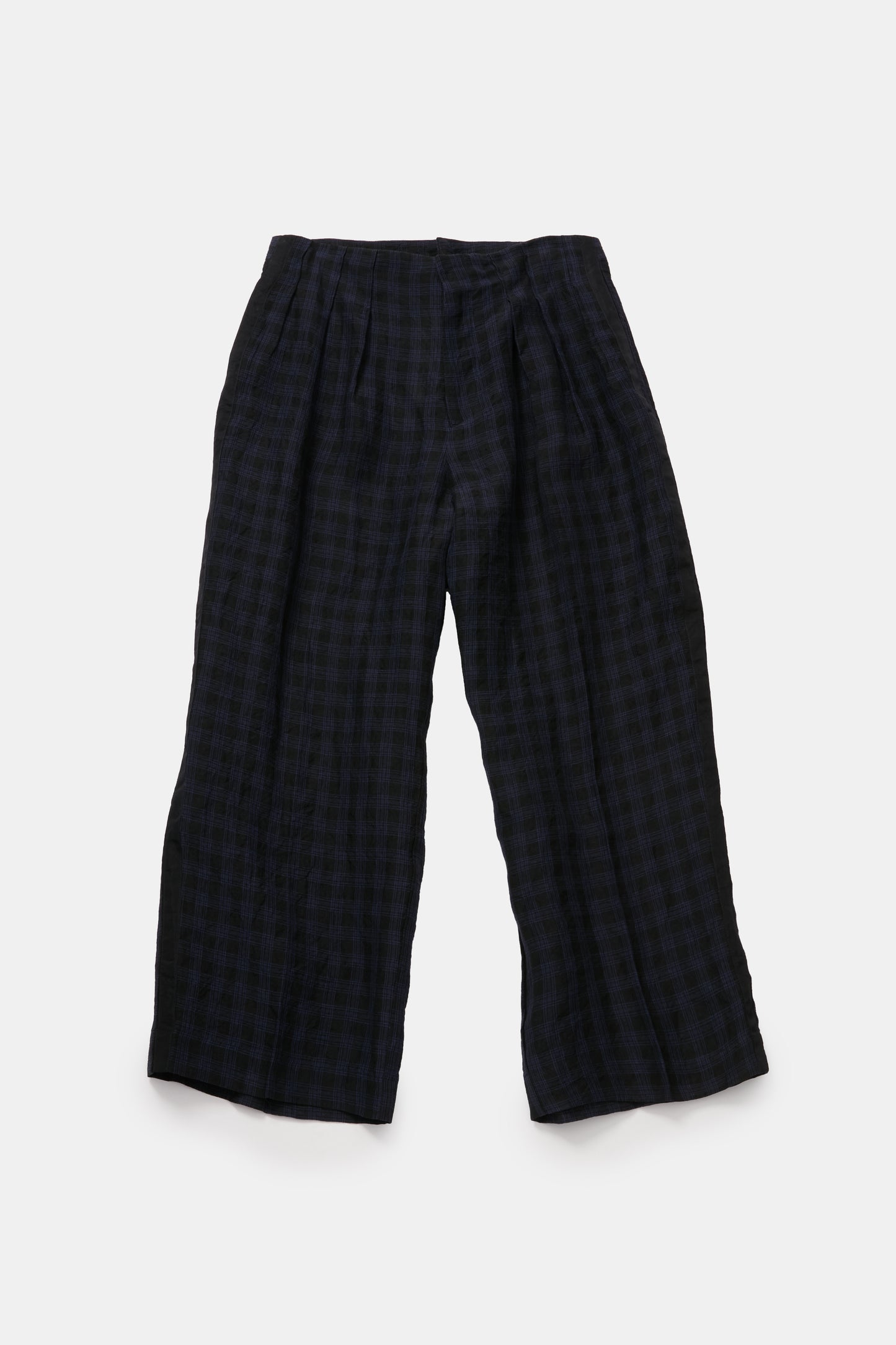 toogood - THE MAGICIAN TROUSER LINEN CHECK - MIDNIGHT