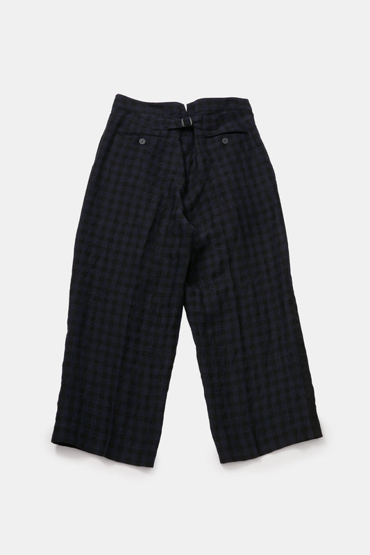 toogood - THE MAGICIAN TROUSER LINEN CHECK - MIDNIGHT