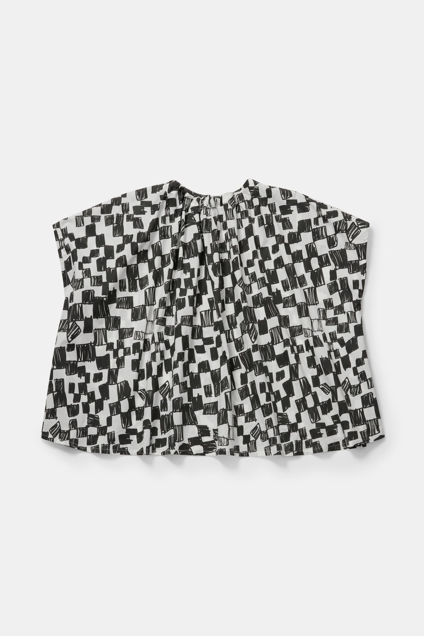 toogood - THE POET TOP CHEQUERBOARD LAWN - FLINT FELT TIP