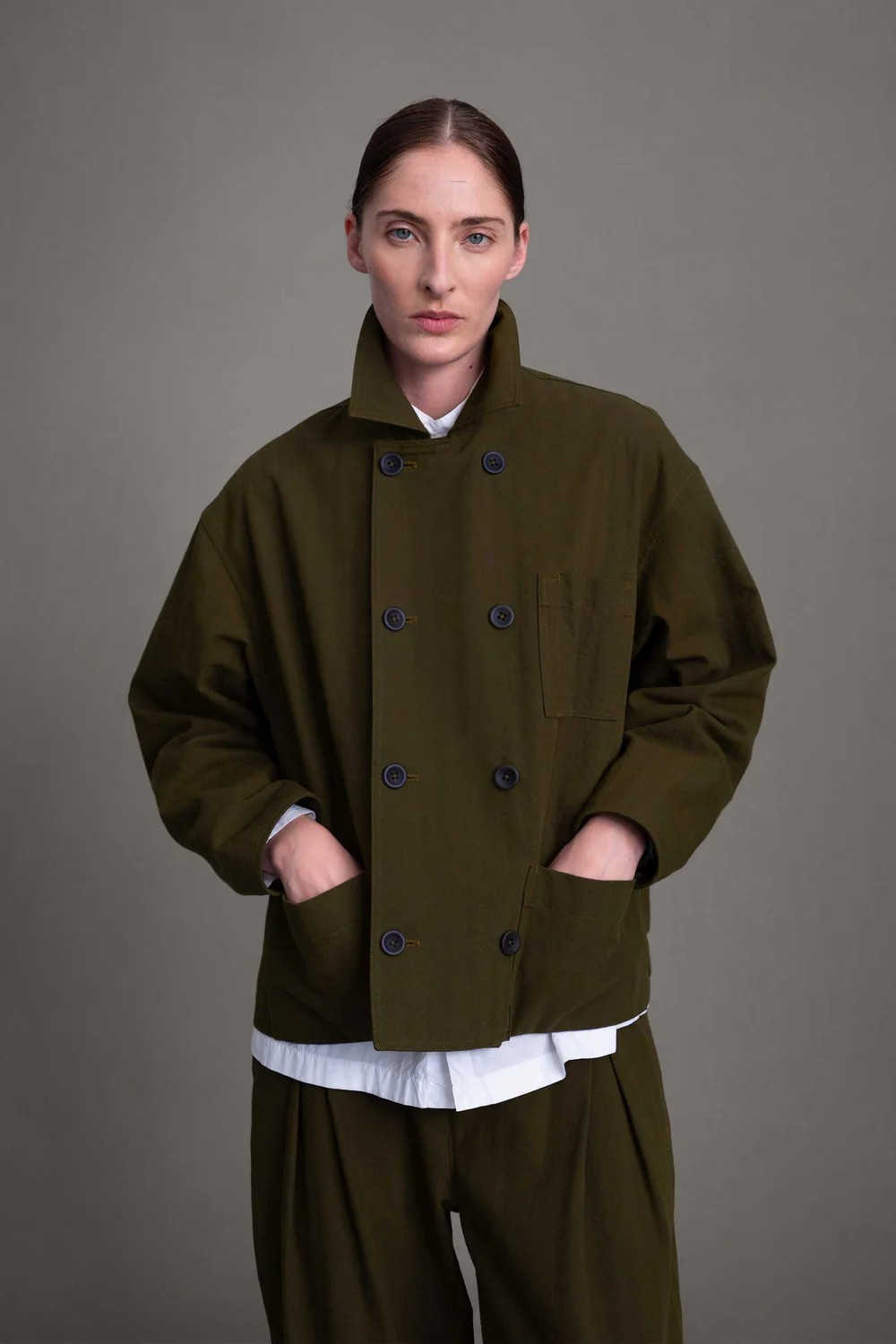 toogood - THE COOK JACKET HERRINGBONE SUITING - HEATH – PHAETON toogood - THE COOK JACKET HERRINGBONE SUITING - HEATH – PHAETON